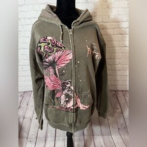 Gildan olive green Melanie Martinez hoodie sz M woman’s